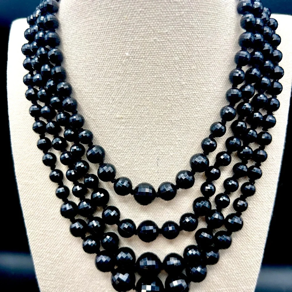 Elegant Vintage Germany Beaded 4-Strand Necklace - Picture 1 of 8